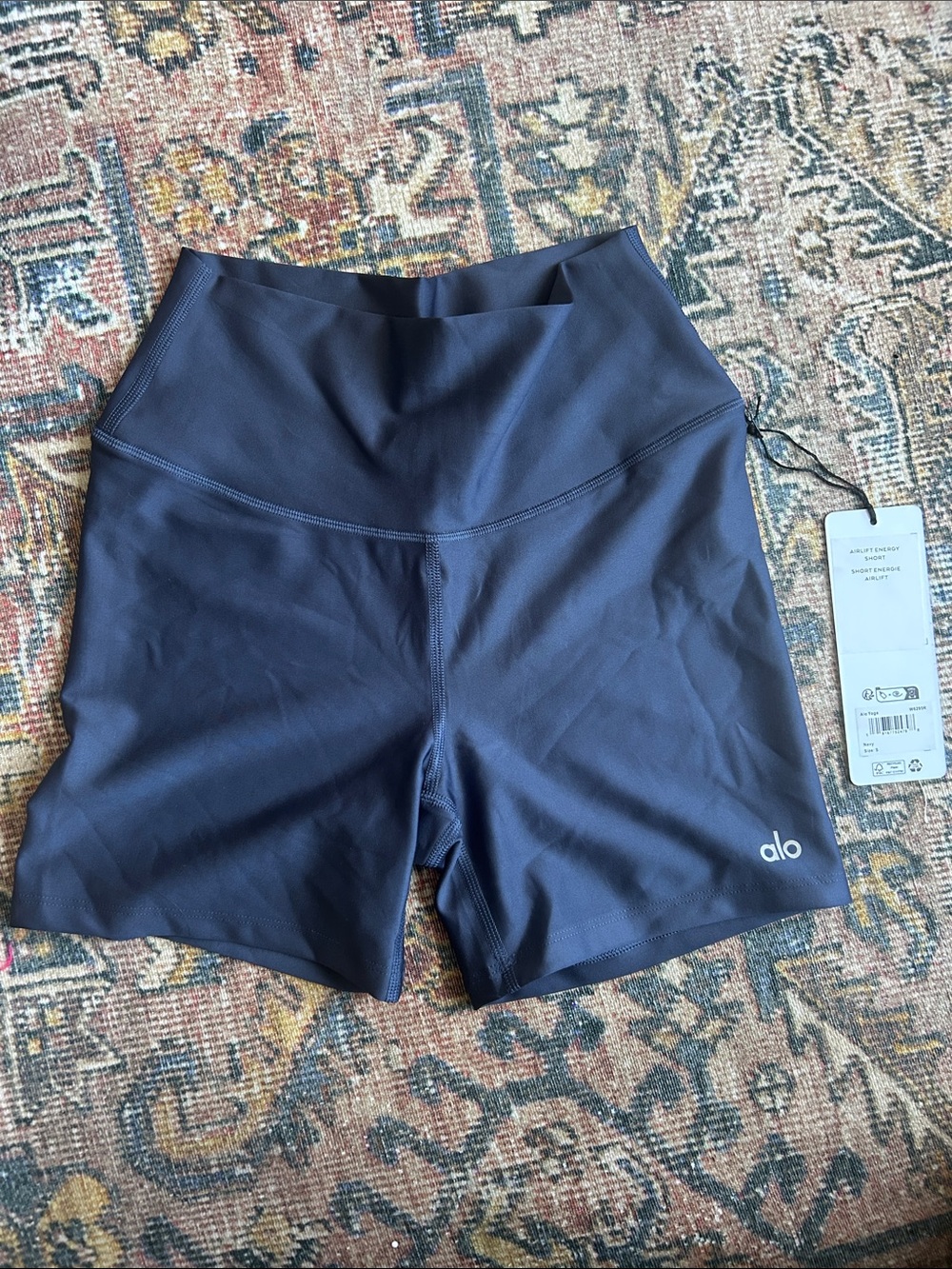 ALO Yoga Navy High-Waist Bike Shorts